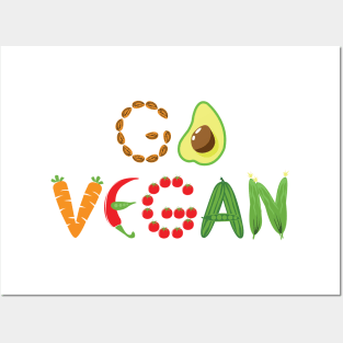 Go Vegan Posters and Art